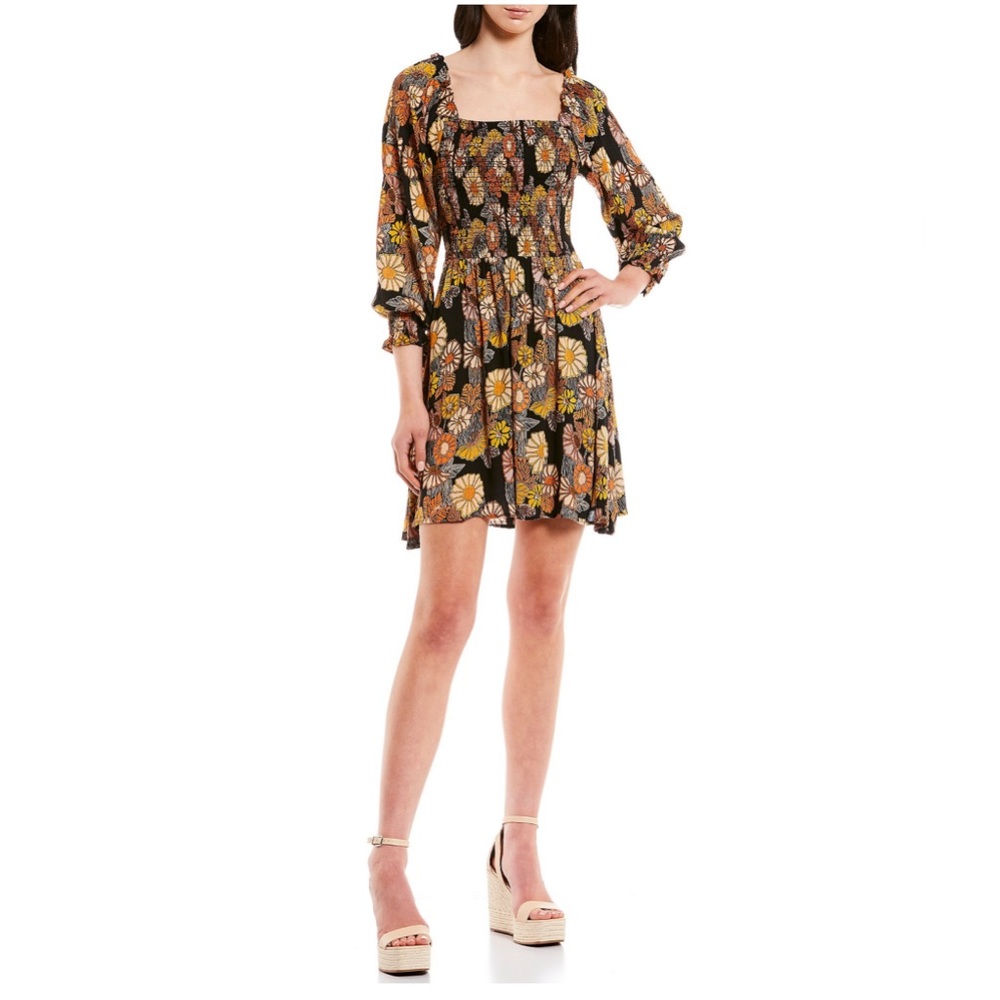 🆕 Angie Dress Size S Long Sleeve Baby Doll Mini NWT